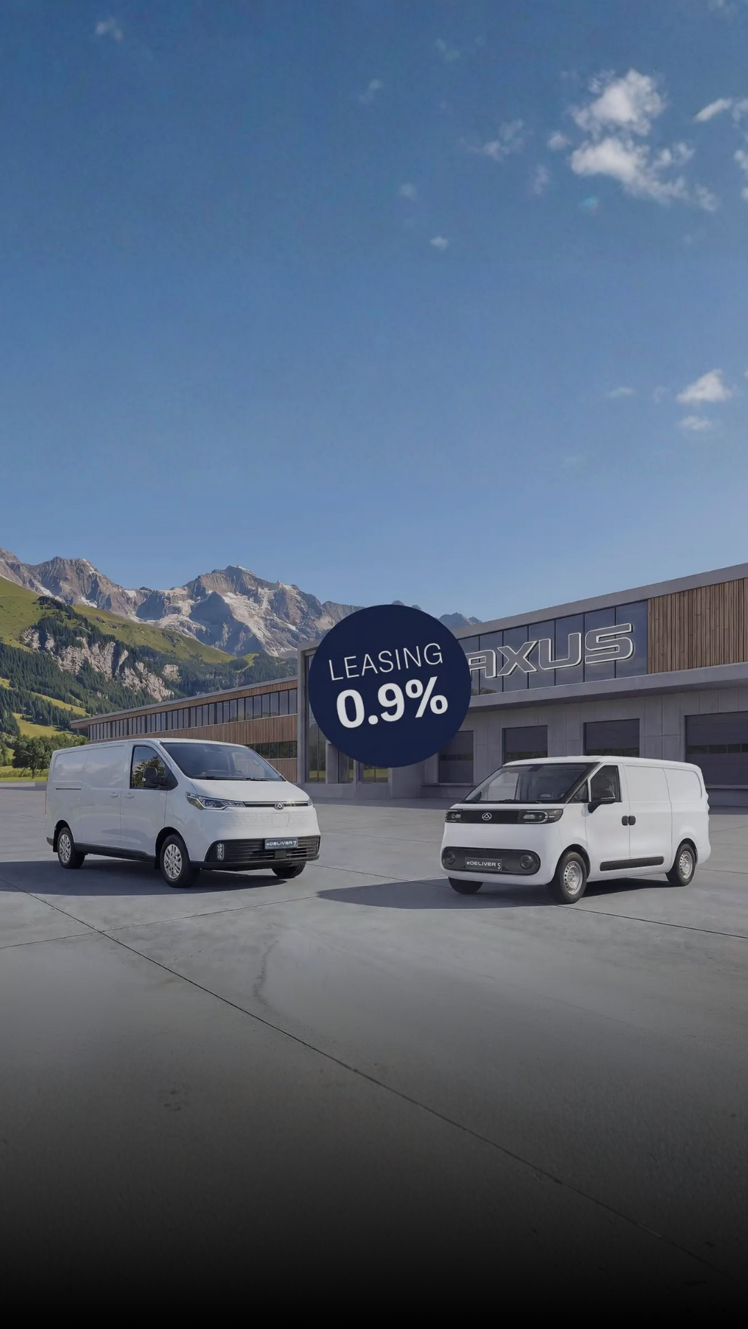 Maxus eDeliver 5 und eDeliver 7 mit 0.9% Leasing